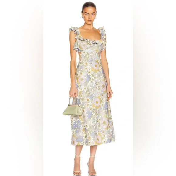Zimmermann Floral Midi Dress - Picture 2 of 8